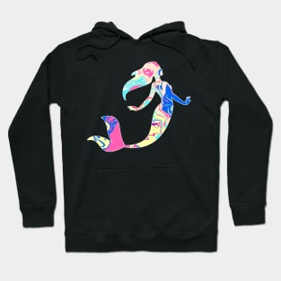 Color abstraction in mermaid silhouette Hoodie